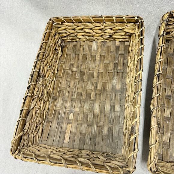 Set of 3 Farmhouse Chic seagrass woven baskets w/ chalkboard labels Hobby Lobby - Picture 12 of 13